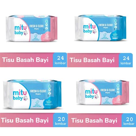 Jual Mitu Baby Wipes Tisu Basah Sheets Shopee Indonesia