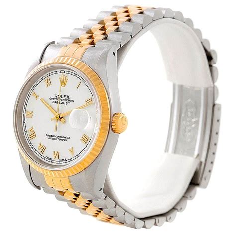 Rolex Datejust Steel 18k Yellow Gold Watch 16233 Swisswatchexpo