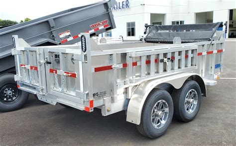 dump  mission trailers  aluminum  dump trailer trailersusa