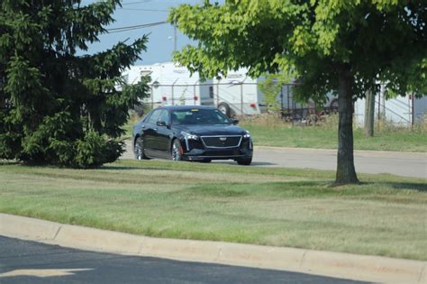 Custom Cadillac CT6 Sports Black Wheels And Whitewall Tires