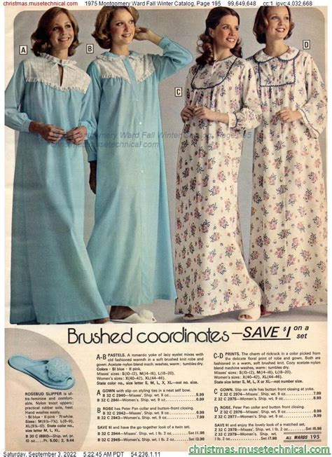 1975 Montgomery Ward Fall Winter Catalog Page 195 Catalogs And Wishbooks Floral Print Robe