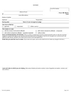 Form Notice Of At Motion Ontario Court Forms Motion Form Pdf Pro