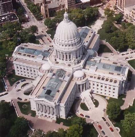 Wisconsin State Capitol From Above X Marks The Spot Wisconsin