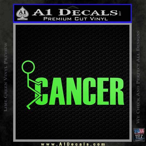 Fuck Cancer STICK Figure Vinyl Decal Sticker A1 Decals