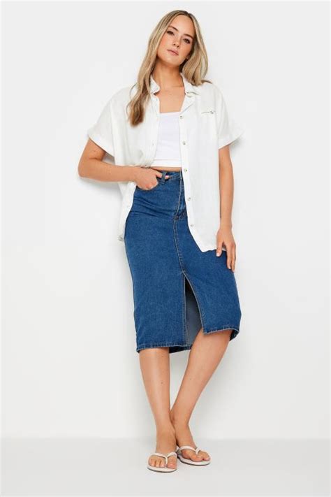 Lts Tall Womens White Linen Short Sleeve Shirt Long Tall Sally