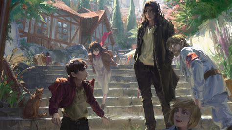 Armin Arlert Eren Yeager Mikasa Ackerman Zeke Yeager 4k Hd Attack On