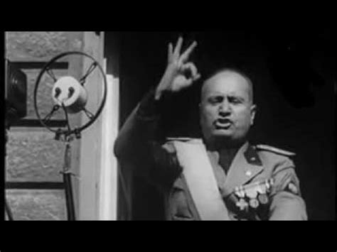 Historical Footage Of Mussolini S Speech Youtube