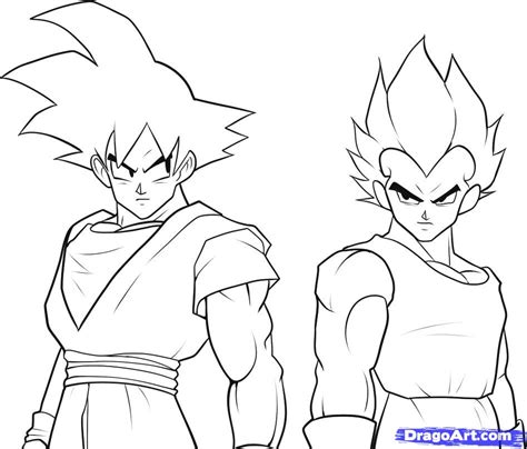 Goku And Vegeta Drawing at GetDrawings | Free download