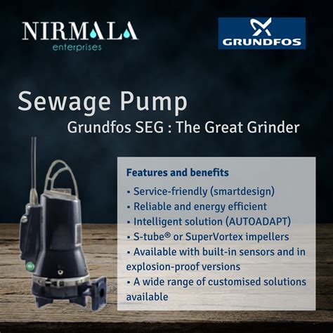 Less Than 1 HP 15 To 50 M Grundfos Submersible Sewage Cutter Pump For