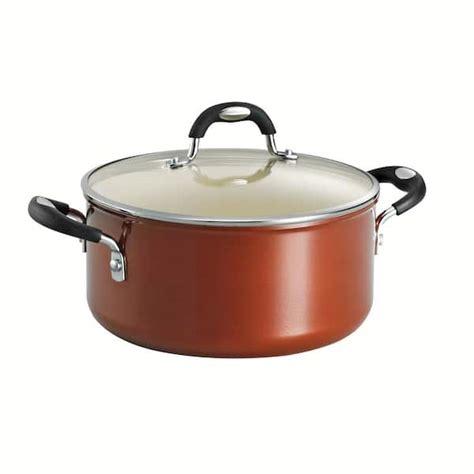 Tramontina Style Ceramica 5 Qt Round Aluminum Ceramic Nonstick Dutch Oven In Metallic Copper