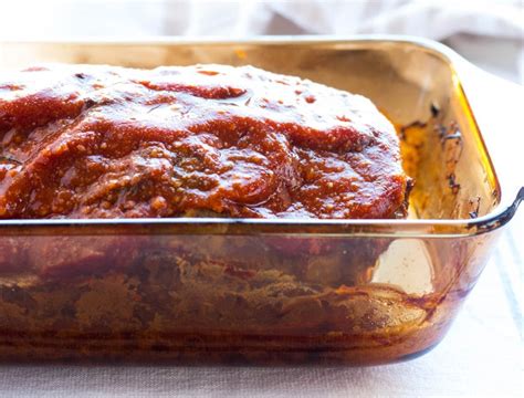 Spicy BBQ Meatloaf with Smoky Sweet BBQ Sauce Topping - No Plate Like Home