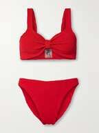 Hunza G Bonnie Seersucker Bikini Net A Porter