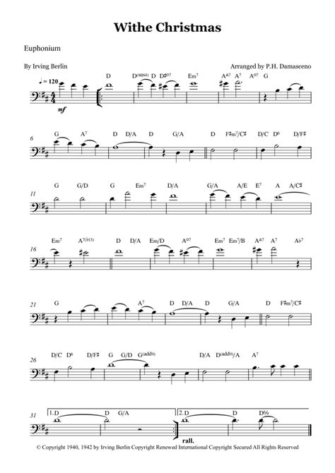 White Christmas Arr P H Damasceno By Dave Koz Kelly Sweet Sheet