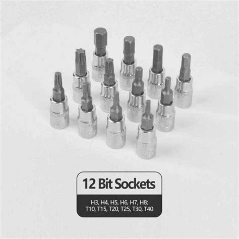 Borrow Pcs Metric Socket Hss Drive Ratchet Bit Set Torx Hex