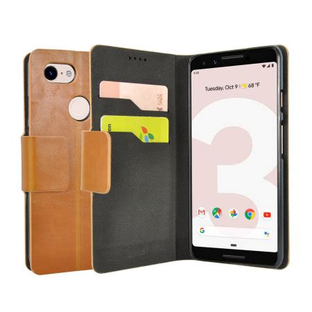 Housse Google Pixel 3 Olixar Portefeuille Avec Support Marron