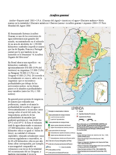 Acuífero Guaraní Pdf Agua Subterránea Uruguay