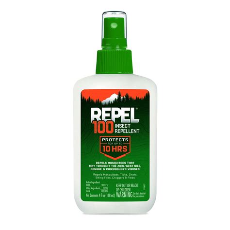 Buy Repel 100 Insect Repellent, Pump Spray, 4-Fluid Ounces, 10-Hour ...