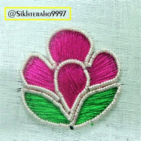 Thread Stitch Flower Aari Work Design Simple Embroidery Designs