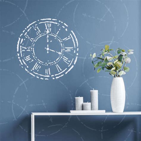 Pochoir En Plastique R Utilisable Face D Horloge Murale