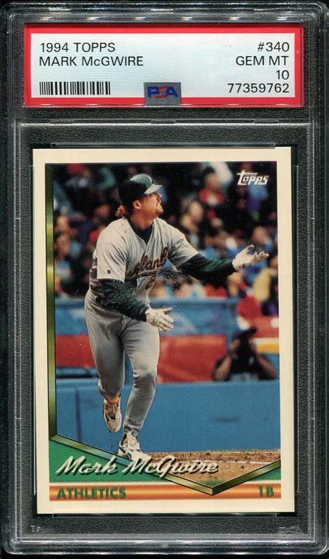 Topps Mark Mcgwire Psa Gem Mint All Star