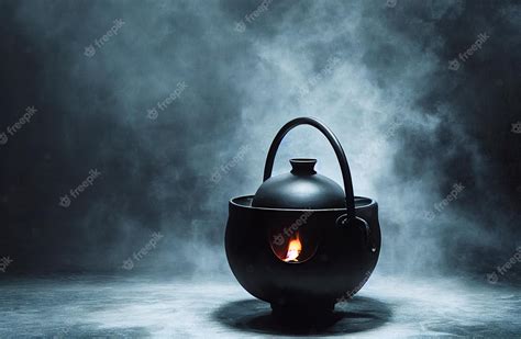 Premium Photo Black Witch Cauldron For Halloween