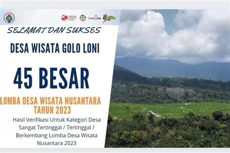 Desa Wisata Golo Loni Masuk 45 Besar Lomba Desa Wisata Indonesia