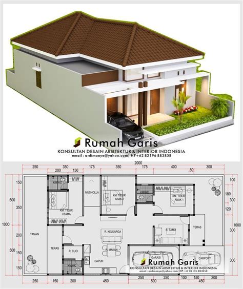 Desain Denah Dan Tampak Rumah Minimalis Atap Limas M Simple House