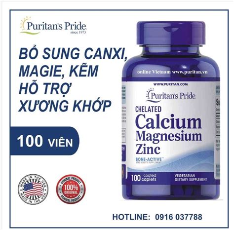 Puritans Pride Chelated Calcium Magnesium Zinc