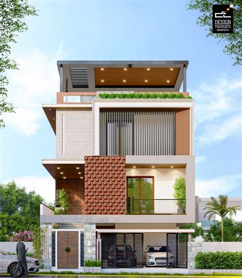 Contemporary Duplex Home Design - Design Thoughts Architects