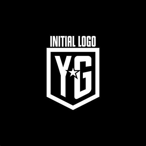 Yg Initial Gaming Logo With Shield And Star Style Design 15901175