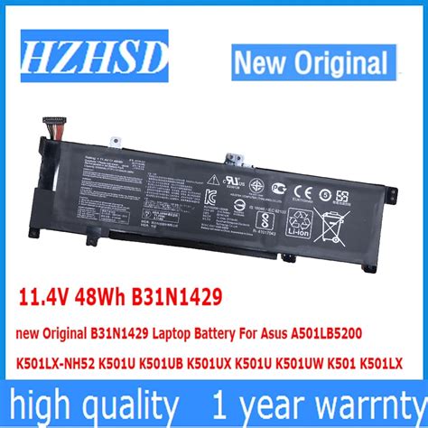 114v 48wh B31n1429 New Original B31n1429 Laptop Battery For Asus A501lb5200 K501lx Nh52 K501u