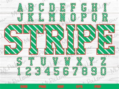 Striped Font Svg Striped Letters Svg Striped Alphabet Etsy