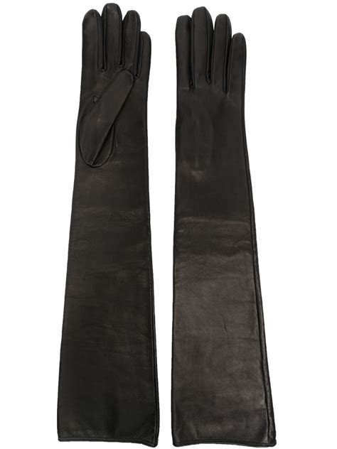 Manokhi Elbow Length Leather Gloves Farfetch