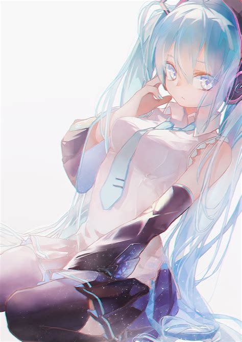 初音ミク、 ヘッドフォン、 ロングヘア、 ボーカロイド、 Hdデスクトップの壁紙 Wallpaperbetter