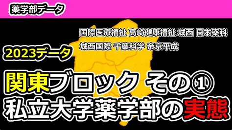 2023年版関東地区その① 私立大学薬学部の偏差値･学費･6年薬剤師国家試験合格率の実態データ 過去5年データ有 国際医療福祉･高崎