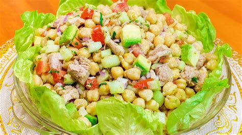 Deliciosa receta de ensalada de garbanzos con atún Prepárala en casa