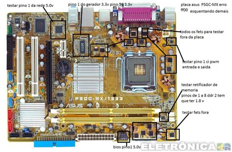 Testar Componentes Placa M E Foto Casos Resolvidos Motherboards