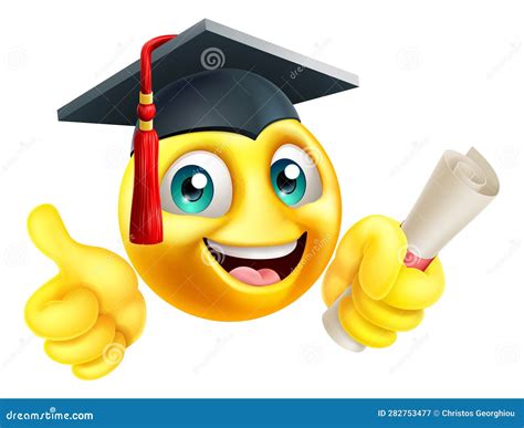 Education School College Graduate Emoji Emoticon Stock Vector