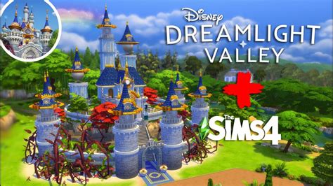 Disney DREAMLIGHT VALLEY Castle In Sims NOCC The Sims 4 Speed Build