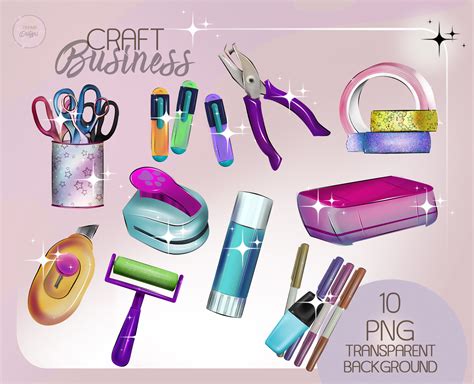 Craft Tools Clipart Crafting Clipart Cricut Machine Png Etsy Australia