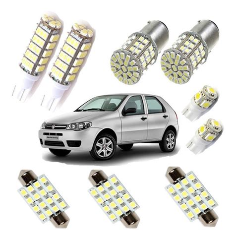 Kit Super Leds Palio Pingo Teto Placa Luz Ré Xenon Torpedo Frete grátis