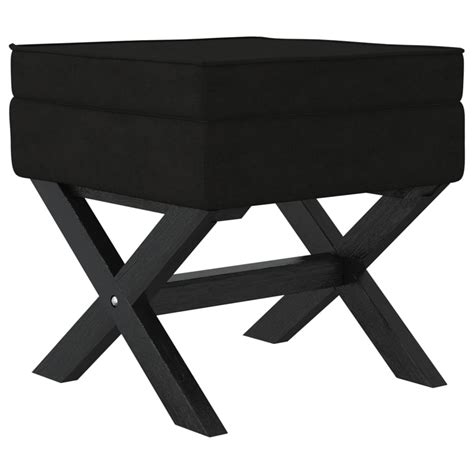 COC 7807120830882Tabouret De Rangement Noir 45x45x49 Cm Velours