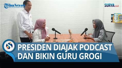 Momen Jokowi Kunjungi SMKN Bengkulu Diajak Podcast Dan Bikin Guru