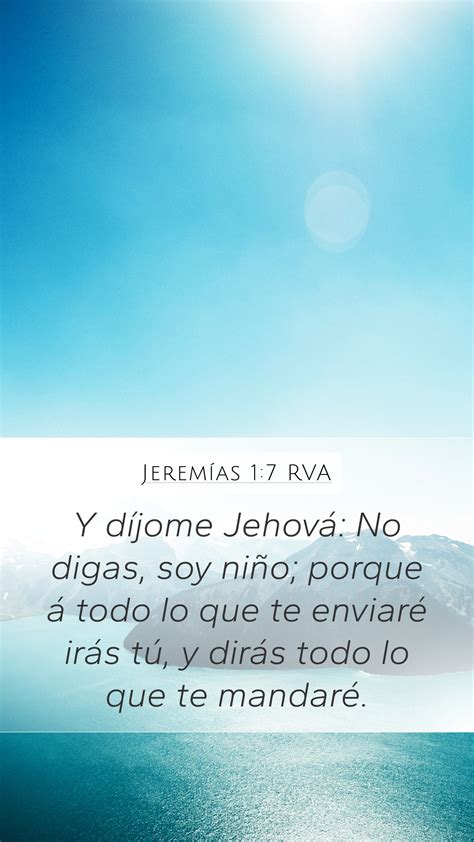 Jeremías 1 7 RVA Mobile Phone Wallpaper Y díjome Jehová No digas