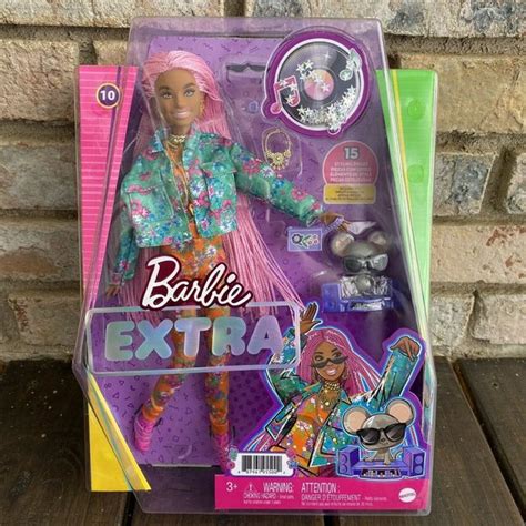 Mattel Toys Barbie Extra Doll In Floralprint Jacket Jogger Set Dj