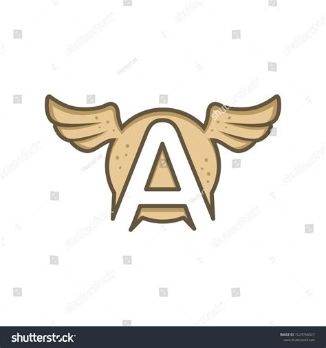 Alphabet Letter Angel Bird Wing Vector Stock Vector Royalty Free