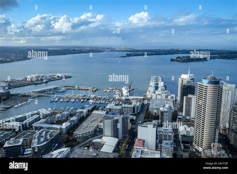 Auckland Aerial View New Zealand Stock Photo Alamy