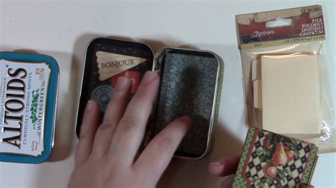 Altered Altoids Tin With Mini Album Youtube