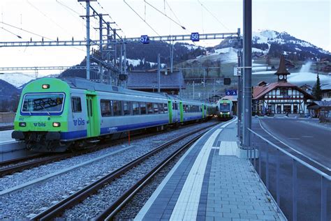 Bahnhofsimpressionen Zweisimmen Vom Januar Bern L Tschberg