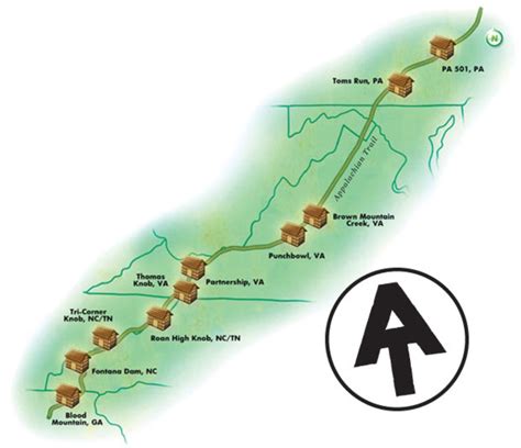 Appalachian Trail Shelters Map - Storm King's Thunder Map